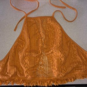 Earthbound Trading Co. tie crop top